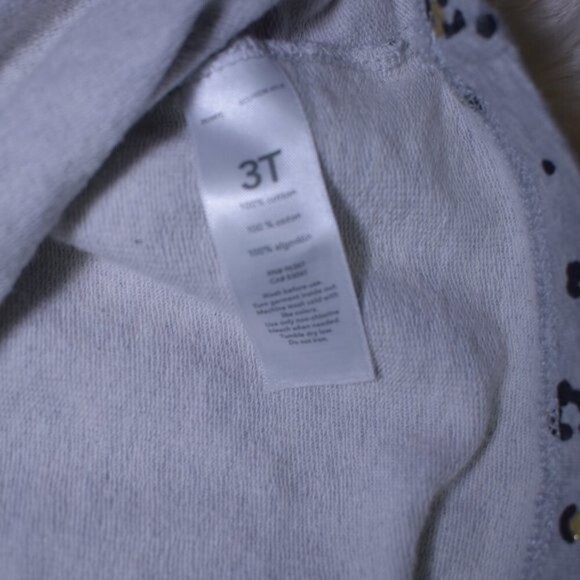 Oshkosh  Leopard Print Dress Size 3T Gray Short Sleeve Animal Print - Picture 9 of 9